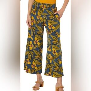 toad & co women’s sun kissed wide leg pant midnight aloha print size large